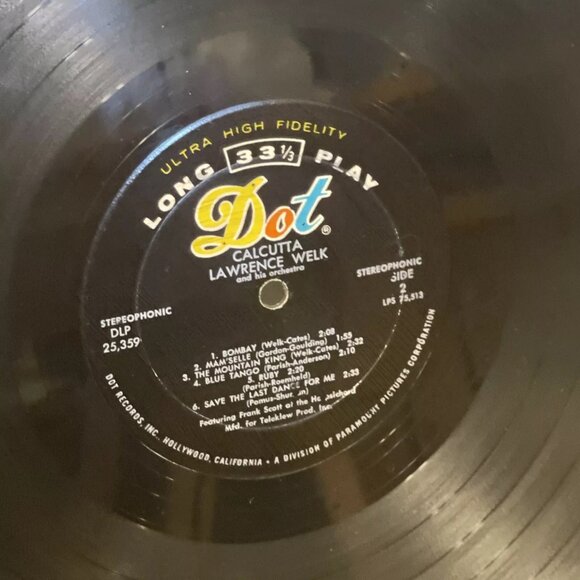Lawrence Welk Calcutta! (Vinyl, 1961) Dot Records DLP 25359 Good+ LP Record - Picture 10 of 12